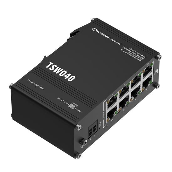 Teltonika TSW040 8 Port Poe Endüstriyel Switch