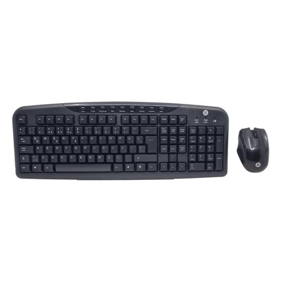 Dexim DKM005 Siyah Multimedia KMSW-300 Kablosuz Klavye Mouse Set (Caps Lock-Num Lock ) 1600Dpı 10mt