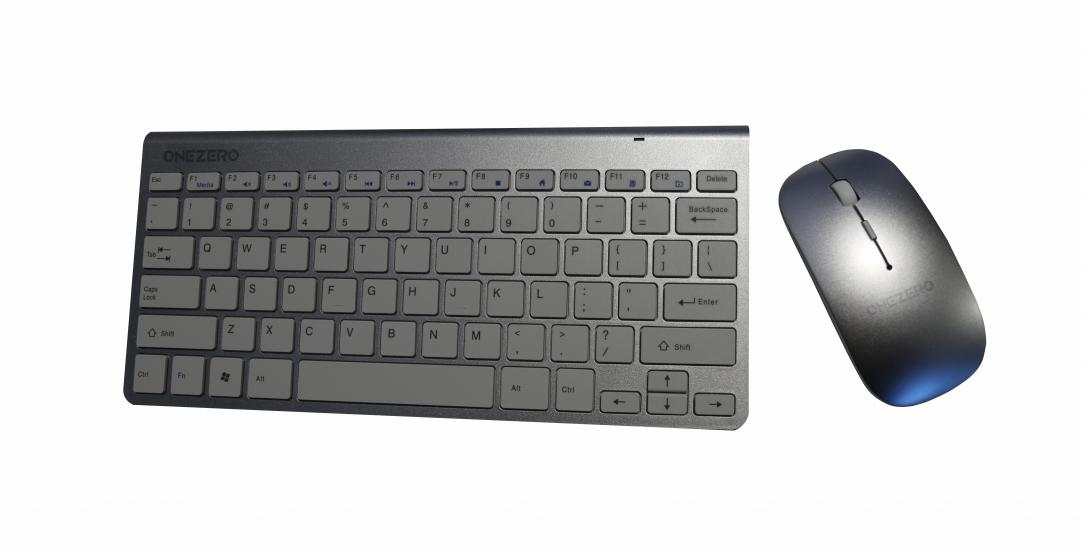 Onezero No:105 Silver Wireless Bluetooth Klavye + Mouse Set Slim (ingilizce)(10mt)