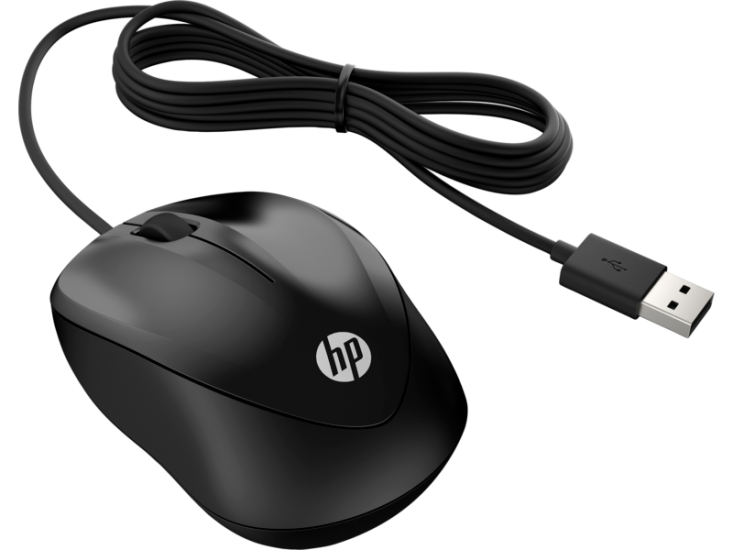 HP 4QM14AA Siyah Kablolu Optik Mouse 1200 DPI 1,5mt Kablo Uzunluğu