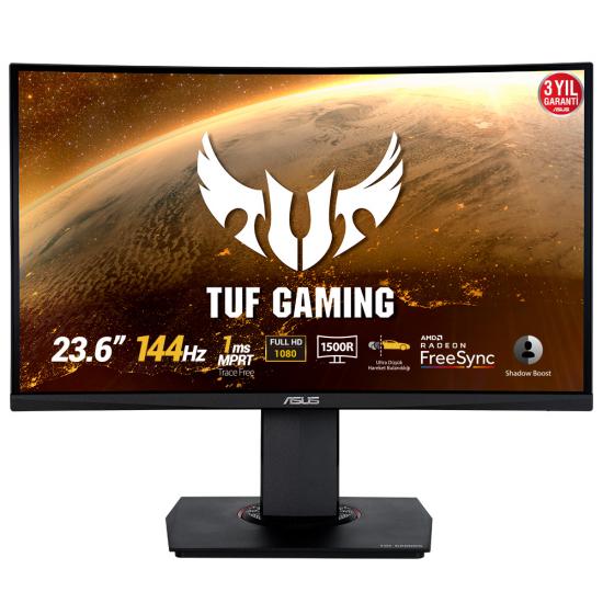 Asus Tuf Gaming VG24VQ 23,6’’ 1920x1080 HDMI DP144Hz Kavisli 1ms Oyuncu Monitör