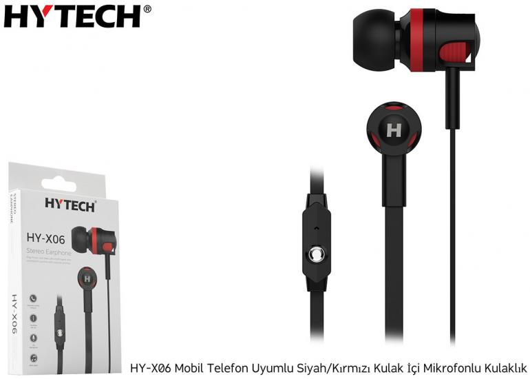 Hytech HY-X06 Mobil Telefon Uyumlu Siyah-kırmızı kulaklık