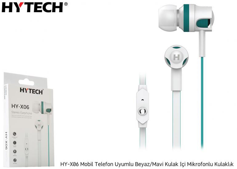 Hytech HY-X06 Mobil Telefon Uyumlu Beyaz-Mavi Kulaklık