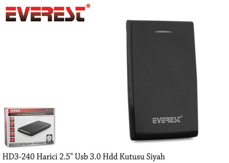 Everest HD3-240 Harici 2.5’’ Usb 3.0 Hdd Kutu Siyah