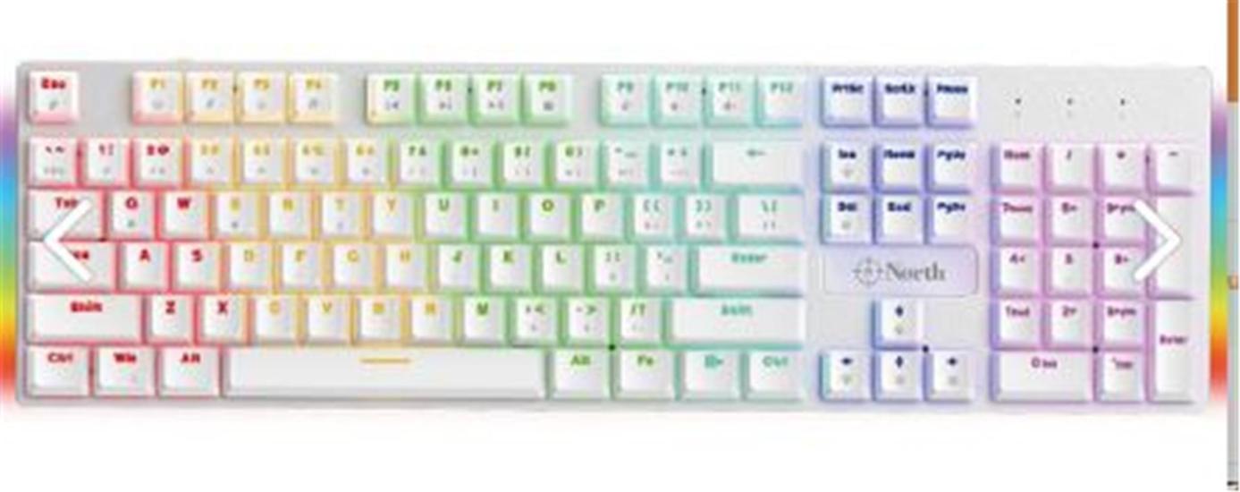 North Shield White Red Switch Gaming Klavye