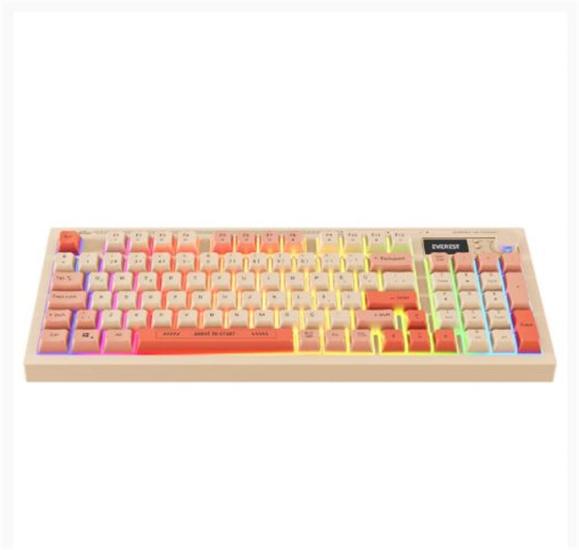 https://www.nedratek.com/Everest KB-85 SILENT PRO Kablosuz Bej-Pembe-Turuncu SESSİZ RGB Wireless 2.4Ghz Q Oyuncu Klavyesi