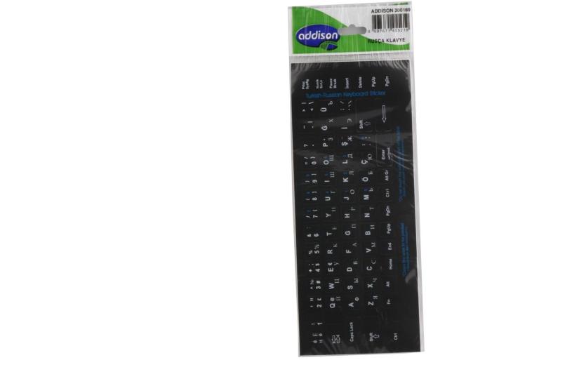 Addison 300169 Rusça q Siyah Klavye Stıker