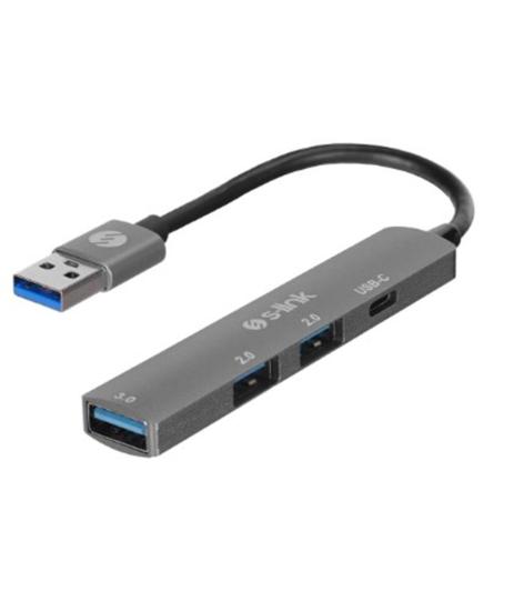 S-link SW-U333 3-USB 2.0, 1-USB 3.0 USB Metal Hub