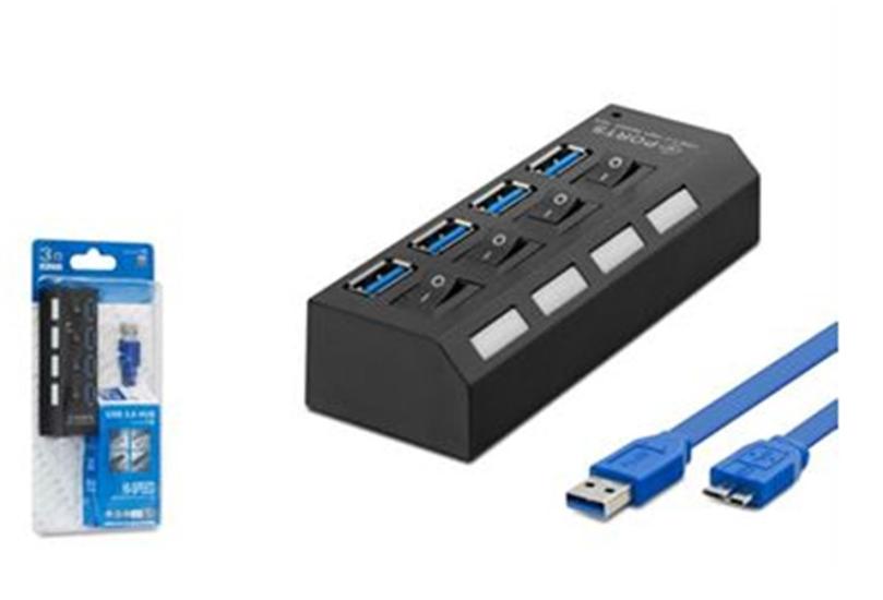Hadron Hdx7023 Usb3.0 Hub Anahtarlı 4 Port 0,5m