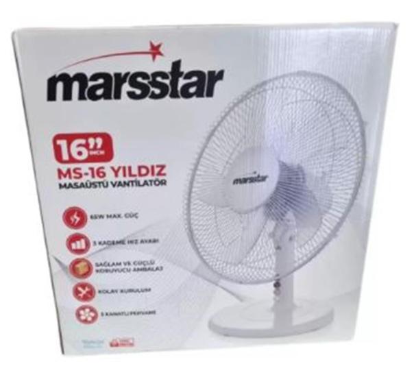 Marsstar Yıldız Masaüstü Vantilatör MS-16