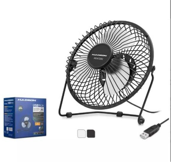 Hadron HDX7252 Siyah Vantilatör Usb Metal 18cm