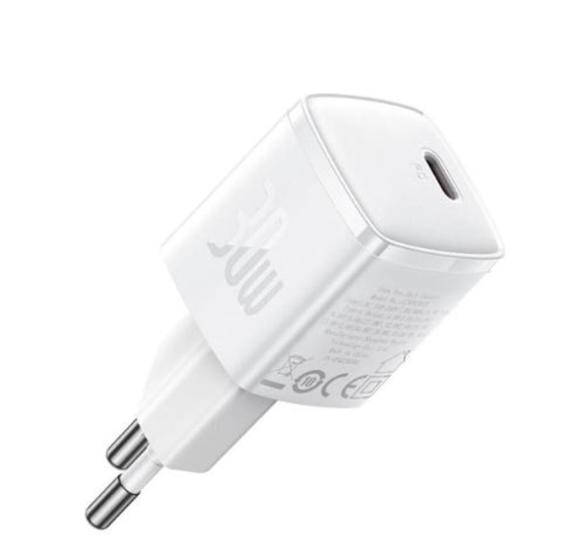 Baseus CCXF000302 30W USB-C Beyaz Şarj Adaptörü