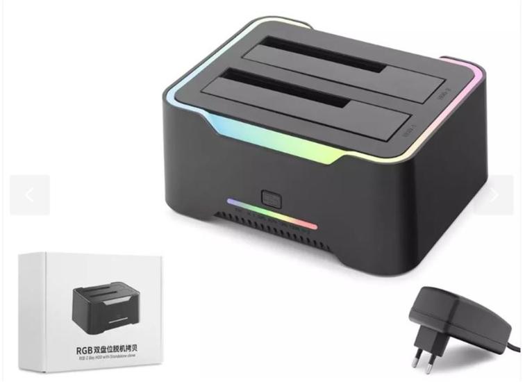 Hadron Hdx1790 HDD Docking 8TB Destekli RGB Siyah