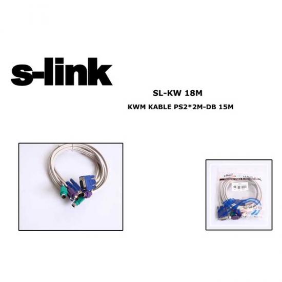 S-Link SL-KVM18M 1.8M P/S2 KVM Kablo