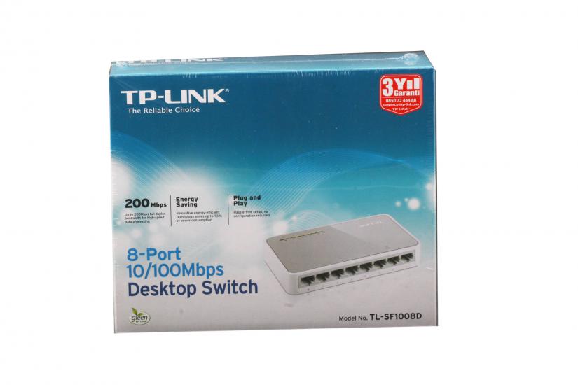 Tp-Link TL-SF1008P 8 Port Switch Çelik Kasa