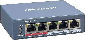 Hikvision DS-3E1105P-EI 4 Port Yönetilemez Switch