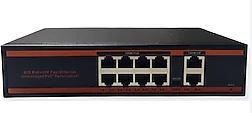 Nova ND1PG0822 8 Port Poe+ 10-100-1000 Mbps 2 Port 10-100-1000 Mbps Uplink  2 Port SFP Switch 150W