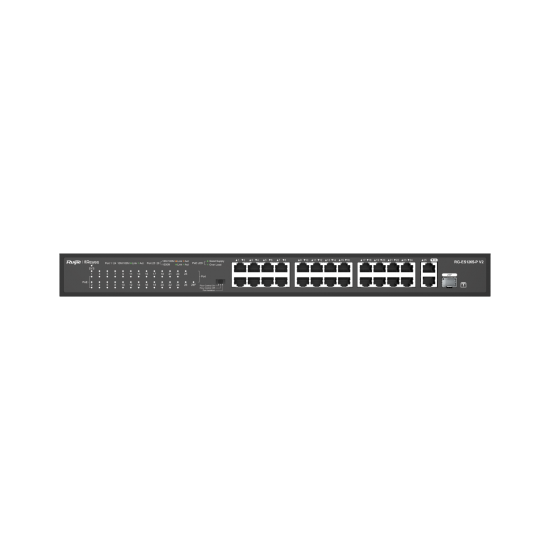 Ruijie-Reyee RG-ES126S-LP 24 Port Poe+ 10-100 Mbps + 2 Port 10-100-1000 Mbps Uplink Switch