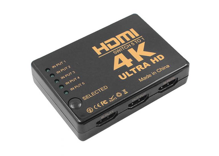 S-link SL-HSW4K55 HDMI 5TO1 SWITCH 4K-2K +Adaptör