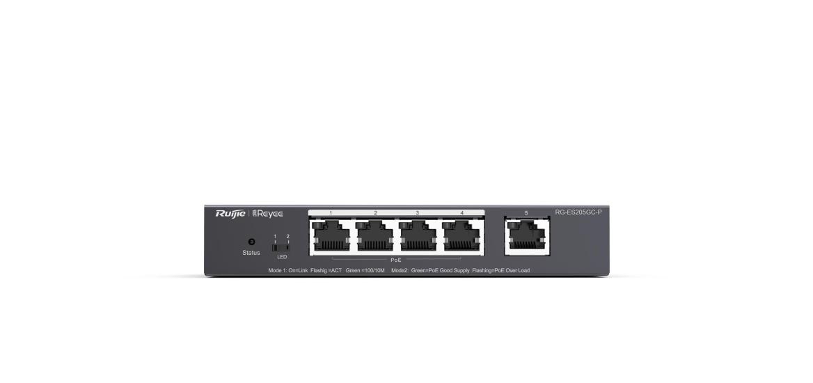 Ruijie RG-ES205GC-P 4Port Poe Yönetilebilir Switch
