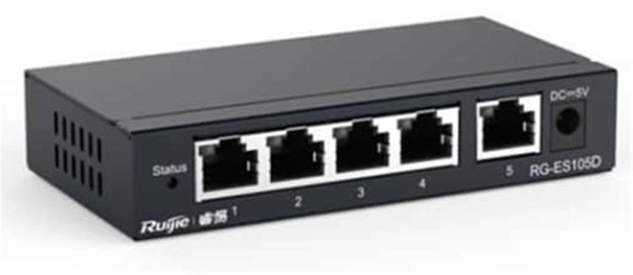Ruijie-Reyee RG-ES105D 5-Port Switch Metal Kasa
