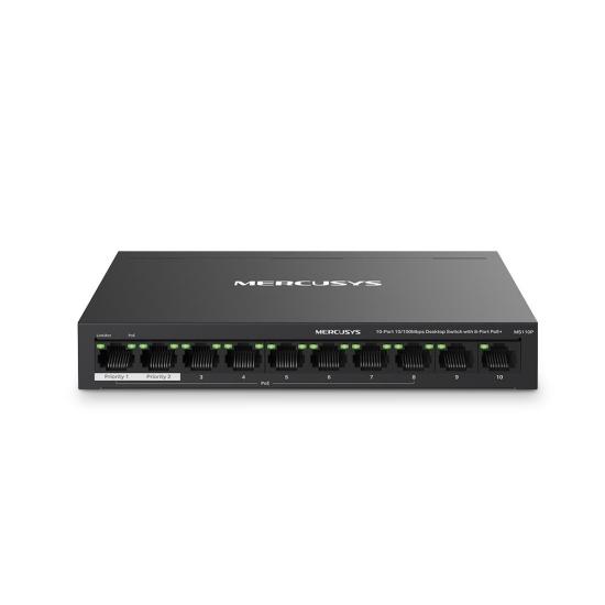 Tp-Link Mercusys MS110P 8 Port Poe+ Switch Metal