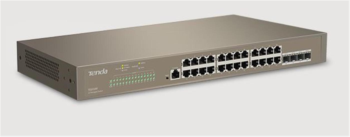 Tenda TEG3328F 24 Port Switch 4 Port SFP Çelik