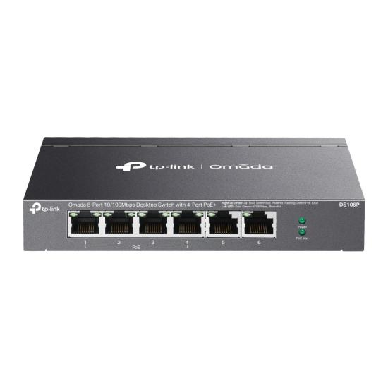 https://www.nedratek.com/Tp-Link DS106P 4 Port 10-100 Poe+ 2 Port 10-100 Mbps Uplink Switch Çelik Kasa Rack Mount