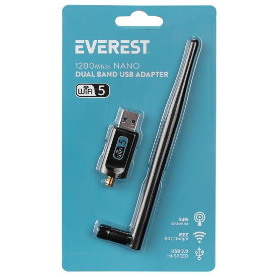 Everest EWN-AC1200 2T2R 1200Mbps Kablosuz Adaptör