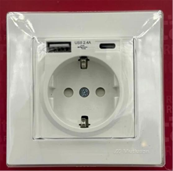 https://www.nedratek.com/Mutlusan Rita Topraklı Priz Usb+Type-C (2220 629 0201B) Beyaz Blisterli