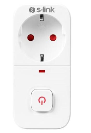 S-link SL-010 16A-250V Akım Korumalı Tekli Priz