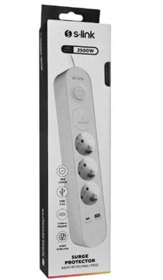 S-link SPG3-PD20  PD20W H05VV-F Korumalı Priz