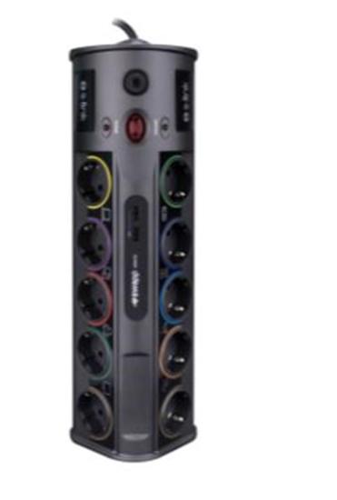S-link SPG3-J-5 1.5m 5Li Akım Kor.Siyah Priz