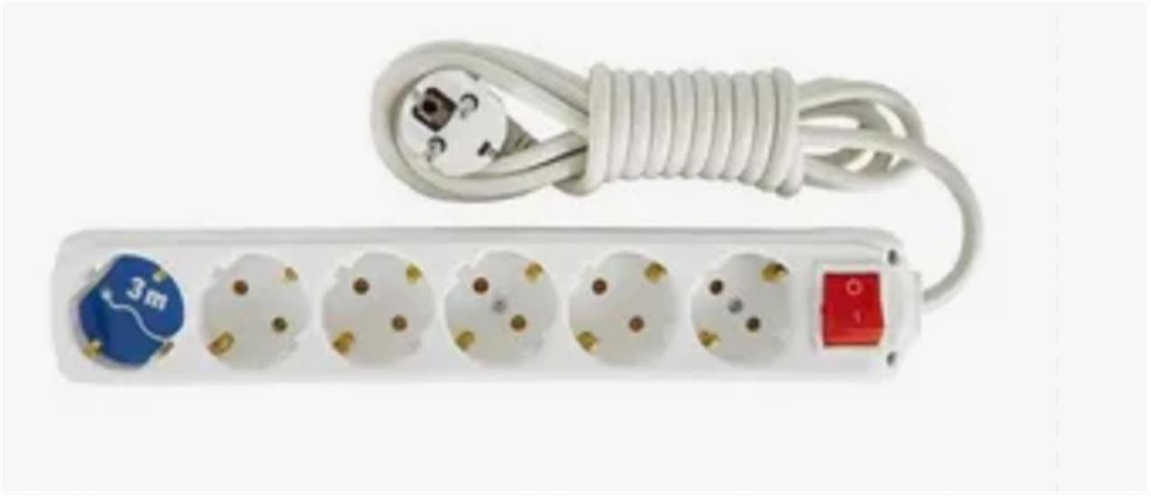 Almera 6lı 3mt Anahtarlı Topraklı Priz