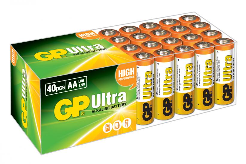 Gp LR6 AA Boy Ultra Alkalin Kalem Pil 40’lı Paket GP15AU-2B40