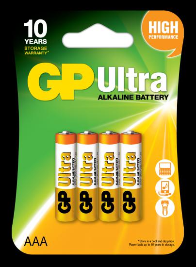 Gp R03 AAA Boy Ultra Alkalin İnce Kalem Pil 4’lü Paket GP24AUMB-U4