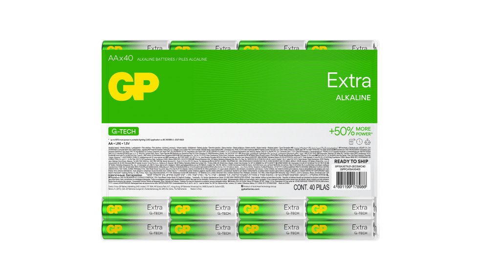 Gp R6 AA Boy Extra Alkalin Kalem Pil 40lı Paket GP15AXET-2EUECS40