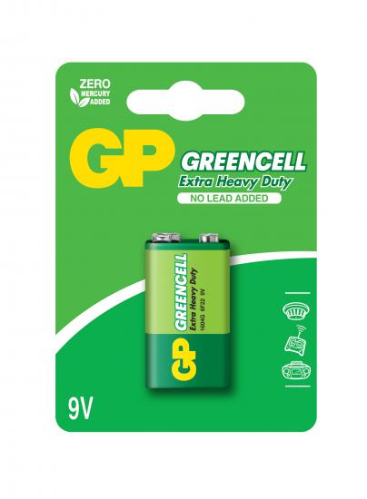 GP Greencel 9V Çinko Pil Tekli Paket GP1604G-2U1