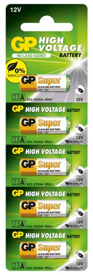 GP GP23A-C5 23A 12V Alkalin Spesifik 5’li Paket Pil Kumanda