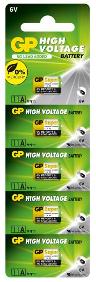 GP GP11A-C5 11A 6V Yüksek Voltaj Spesifik Pil 5’li Paket 