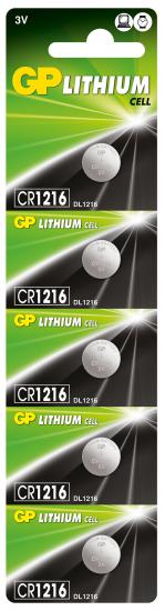 Gp CR1216-C5 3V Lityum Düğme Pil 5’li Paket