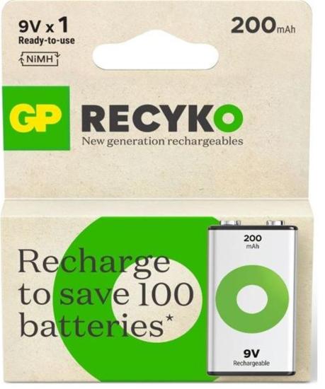 Gp 9v 200mAh Şarjlı Tekli Paket GP20R8HEM-2GB1