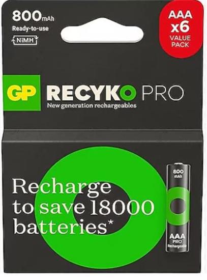 Gp GPHCH83BOK AAA 850 mAh Şarjlı İnce Kalem Pil