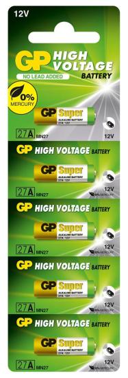 GP GP27A-C5 27A 12V Alkalin Spesifik Pil 5’Li
