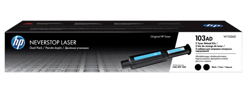 HP W1103AD 103AD Black Siyah x 2 Neverstop Toner