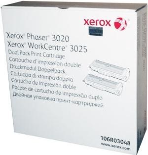 Xerox 106R03048 Phaser 3020-WC3025 Dual Pack Toner