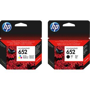 HP F6V25AE + F6V24AE 652 Siyah+Renkli Kartuş Seti
