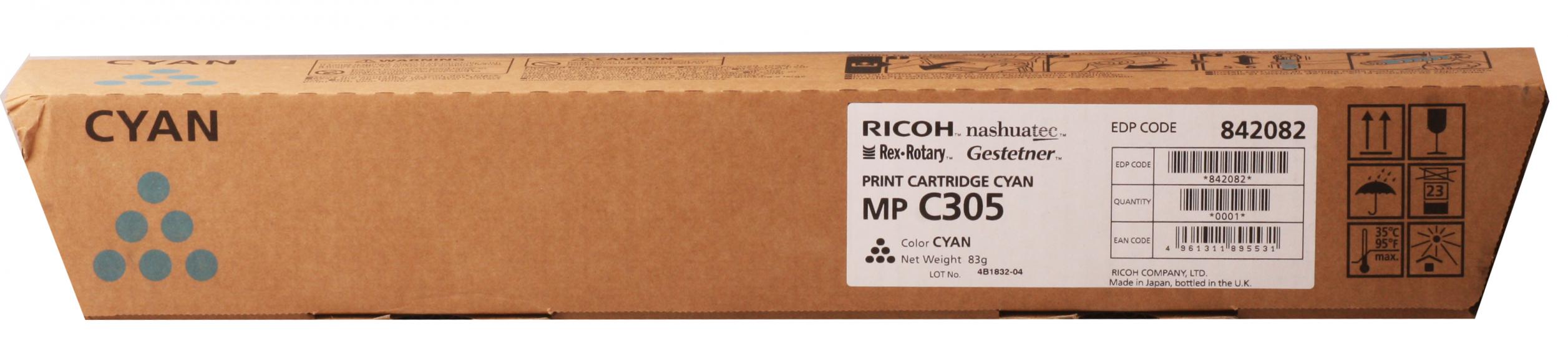 Ricoh MP C305 Mavi Fotokopi Toneri C305SP-305SPF