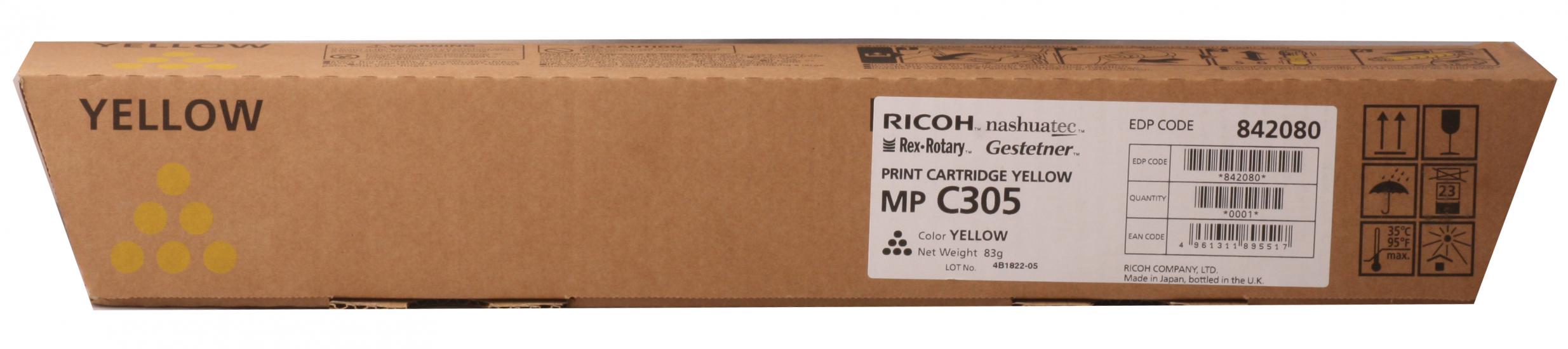 Ricoh MP C305 Yellow Sarı Orijinal Fotokopi Toneri