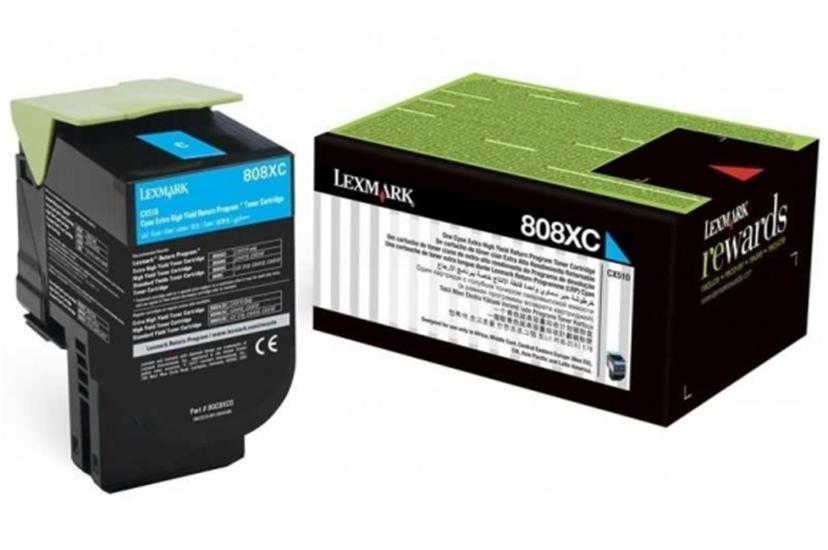 Lexmark 80C8XC0 4.000 Sayfa Cyan Mavi Toner CX510 808XC